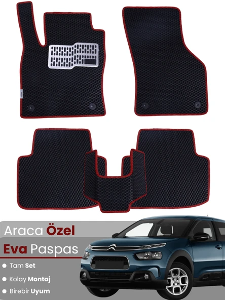 CİTROEN CACTUS (2014-2018) Uyumlu EVA Paspas Tam Set–Araca Özel,Su Geçirmez,Kolay Montaj ürün görseli 1