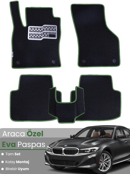 BMW 3 SERİSİ G20 SEDAN (2018-2024) Uyumlu EVA Paspas Tam Set–Araca Özel,Su Geçirmez ürün görseli 1