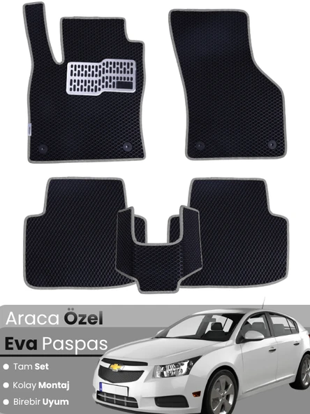 CHEVROLET CRUZE HATCHBACK (2008-2014) Uyumlu EVA Paspas Tam Set–Araca Özel,Su Geçirmez ürün görseli 1