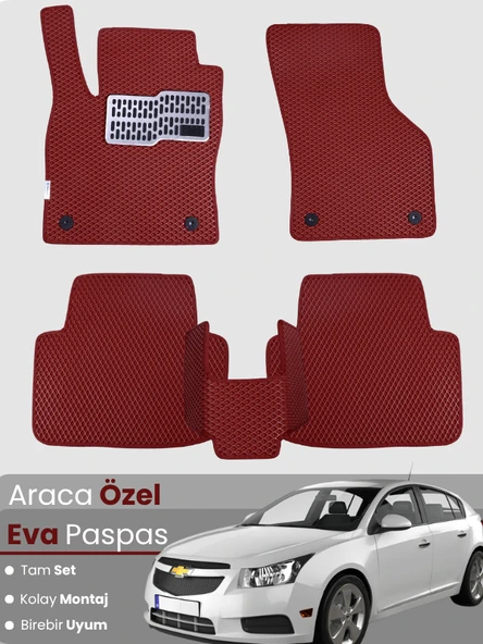CHEVROLET CRUZE HATCHBACK (2008-2014) Uyumlu EVA Paspas Tam Set–Araca Özel,Su Geçirmez ürün görseli 1
