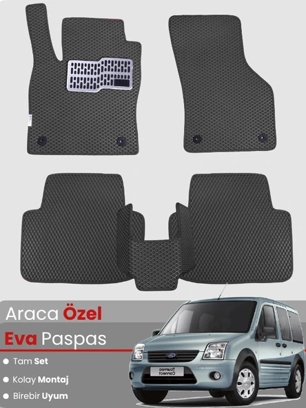 FORD CONNECT (2002-2013) Uyumlu EVA Paspas Tam Set–Araca Özel,Su Geçirmez,Kolay Montaj ürün görseli 1