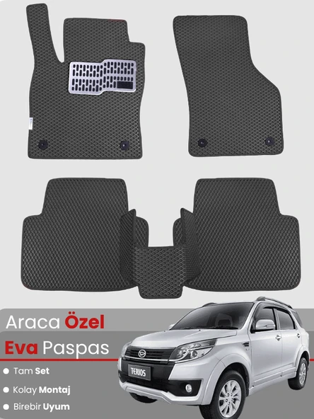 DAHİATSU TERİOS (1997-2005) Uyumlu EVA Paspas Tam Set–Araca Özel,Su Geçirmez,Kolay Montaj ürün görseli 1