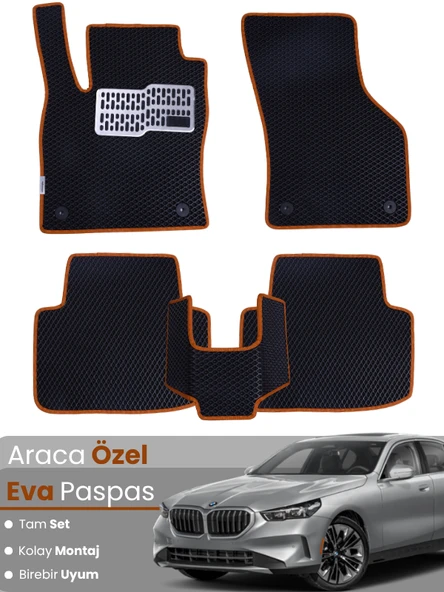 BMW 5 SERİSİ G30 SEDAN (2017-2025) Uyumlu EVA Paspas Tam Set–Araca Özel,Su Geçirmez ürün görseli 1