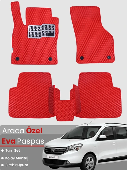 DACİA LODGY 5 KİŞİLİK (2012-2022) Uyumlu EVA Paspas Tam Set–Araca Özel,Su Geçirmez,Kolay Montaj ürün görseli 1