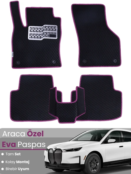 BMW İX (2022-2025) Uyumlu EVA Paspas Tam Set–Araca Özel,Su Geçirmez,Hızlı ve Kolay Montaj ürün görseli 1