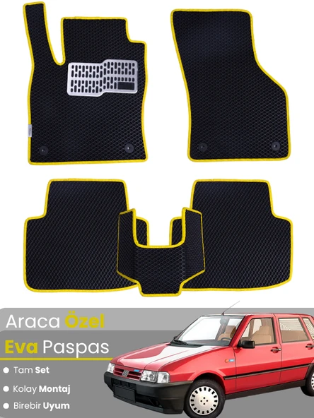FİAT UNO (1987-2000) Uyumlu EVA Paspas Tam Set–Araca Özel,Su Geçirmez,Hızlı ve Kolay Montaj ürün görseli 1