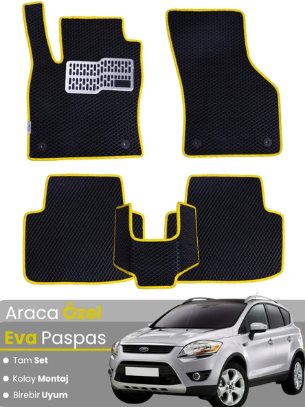 FORD KUGA 1 (2008-2012) Uyumlu EVA Paspas Tam Set–Araca Özel,Su Geçirmez,Kolay Montaj ürün görseli 1