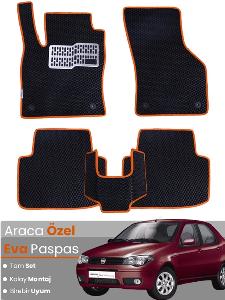 FİAT ALBEA (2006-2012) Uyumlu EVA Paspas Tam Set–Araca Özel,Su Geçirmez,Kolay Montaj ürün görseli 1