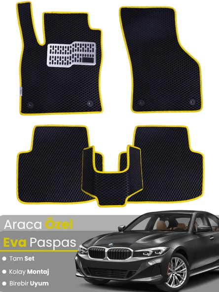 BMW 3 SERİSİ G20 SEDAN (2018-2024) Uyumlu EVA Paspas Tam Set–Araca Özel,Su Geçirmez ürün görseli 1