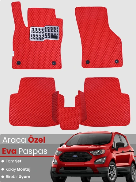FORD ECOSPORT (2013-2024) Uyumlu EVA Paspas Tam Set–Araca Özel,Su Geçirmez,Kolay Montaj ürün görseli 1