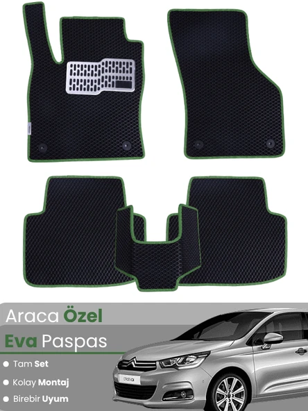 CİTROEN C4 (2011-2018) Uyumlu EVA Paspas Tam Set–Araca Özel,Su Geçirmez,Hızlı ve Kolay Montaj ürün görseli 1