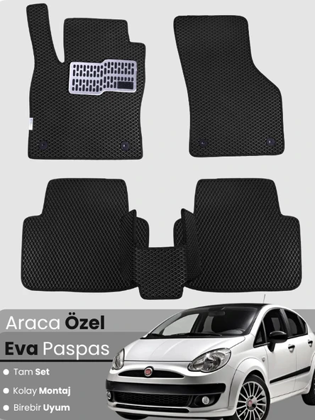 FİAT PUNTO EVO (2009-2012) Uyumlu EVA Paspas Tam Set–Araca Özel,Su Geçirmez,Hızlı ve Kolay Montaj ürün görseli 1