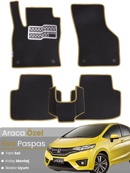 HONDA JAZZ HATCHBACK (2012-2014) Uyumlu EVA Paspas Tam Set–Araca Özel,Kolay Montaj ürün görseli 1
