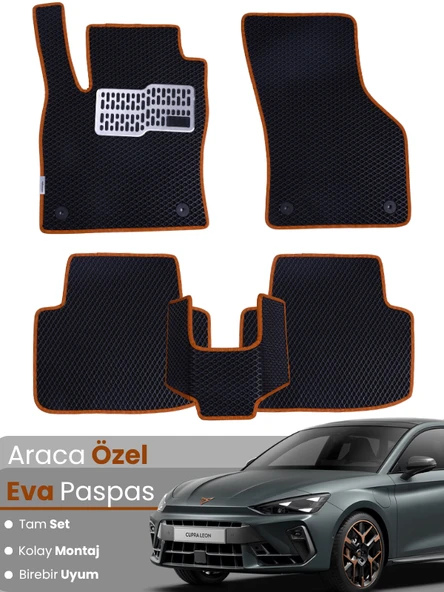 CUPRA LEON (2024-2025) Uyumlu EVA Paspas Tam Set–Araca Özel,Su Geçirmez,Kolay Montaj ürün görseli 1