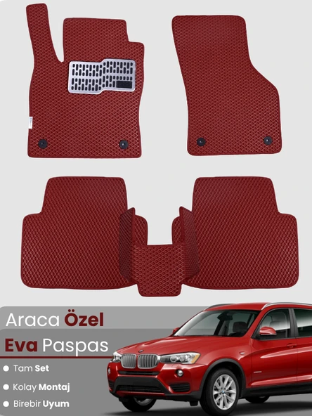 BMW X3 E83 (2003-2010) Uyumlu EVA Paspas Tam Set–Araca Özel,Su Geçirmez,Hızlı ve Kolay Montaj ürün görseli 1