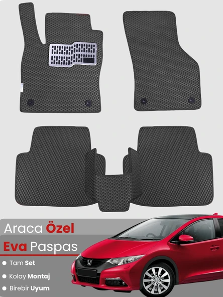 HONDA CİVİC FB/FG HATCHBACK (2012-2015) Uyumlu EVA Paspas Tam Set–Araca Özel Tasarım ürün görseli 1