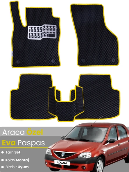 DACİA LOGAN (2004-2012) Uyumlu EVA Paspas Tam Set–Araca Özel,Su Geçirmez,Hızlı ve Kolay Montaj ürün görseli 1