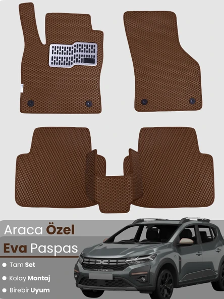 DACİA SANDERO STEPWAY (2020-2025) Uyumlu EVA Paspas Tam Set–Araca Özel,Su Geçirmez,Kolay Montaj ürün görseli 1