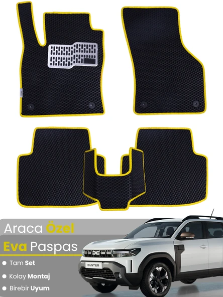 DACİA DUSTER (2018-2024) Uyumlu EVA Paspas Tam Set–Araca Özel,Su Geçirmez,Kolay Montaj ürün görseli 1