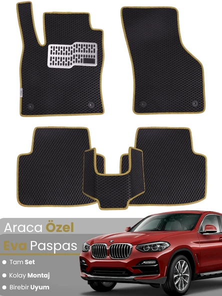 BMW X4 F26 (2014-2019) Uyumlu EVA Paspas Tam Set–Araca Özel,Su Geçirmez,Hızlı ve Kolay Montaj ürün görseli 1