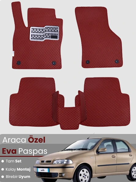 FİAT ALBEA (2002-2005) Uyumlu EVA Paspas Tam Set–Araca Özel,Su Geçirmez,Kolay Montaj ürün görseli 1