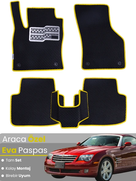 CHRYSLER CROSSFİRE COUPE (2004-2008) Uyumlu EVA Paspas Tam Set–Araca Özel,Su Geçirmez ürün görseli 1