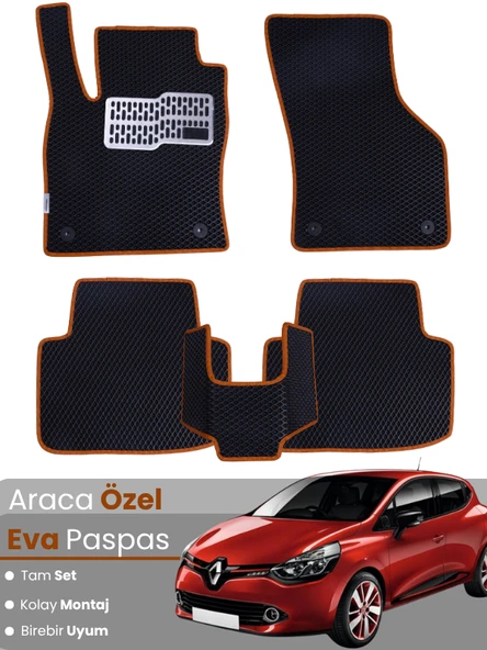 RENAULT CLİO 4 (2012-2019) Uyumlu EVA Paspas Tam Set–Araca Özel,Oto Paspas ürün görseli 1