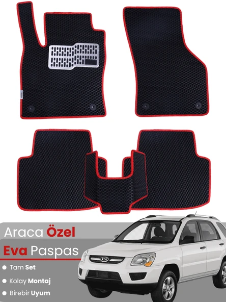KİA SPORTAGE (2004-2010) Uyumlu EVA Paspas Tam Set–Araca Özel,Kolay Montaj,Su Geçirmez ürün görseli 1