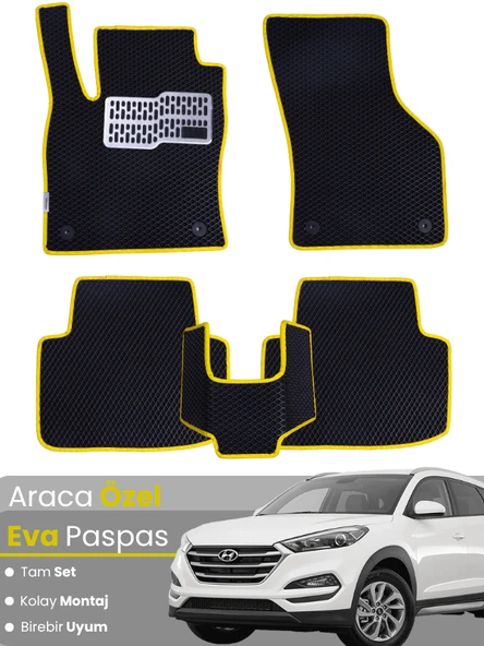 HYUNDAİ TUCSON (2015-2020) Uyumlu EVA Paspas Tam Set–Araca Özel,Kolay Montaj,Su Geçirmez ürün görseli 1