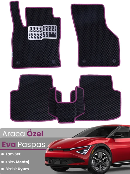 KİA EV6 (2021-2025) Uyumlu EVA Paspas Tam Set–Araca Özel,Kolay Montaj,Su Geçirmez ürün görseli 1