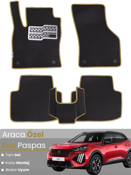 PEUGEOT 2008 ELEKTRİKLİ (2023-2025) Uyumlu EVA Paspas Tam Set–Araca Özel,Oto Paspas ürün görseli 1