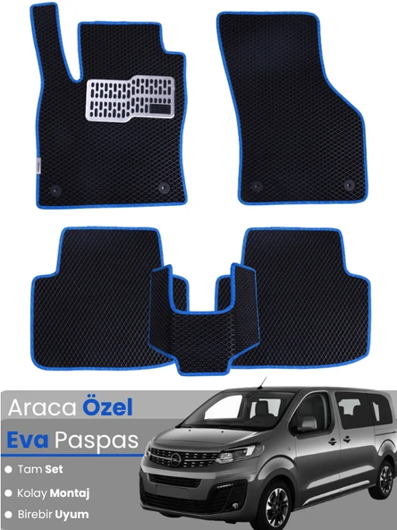OPEL ZAFİRA (2019-2025) Uyumlu EVA Paspas Tam Set–Araca Özel,Oto Paspas,Kolay Montaj ürün görseli 1