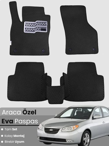 HYUNDAİ ELANTRA (2006-2011) Uyumlu EVA Paspas Tam Set–Araca Özel,Kolay Montaj,Su Geçirmez ürün görseli 1