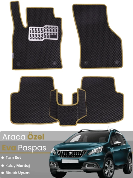 PEUGEOT 2008 (2013-2019) Uyumlu EVA Paspas Tam Set–Araca Özel,Oto Paspas,Kolay Montaj ürün görseli 1