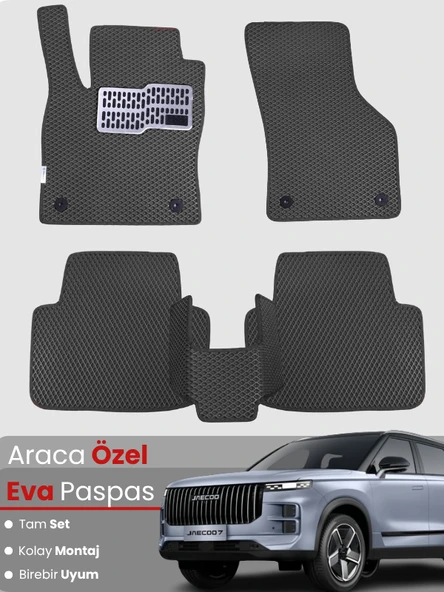 JAECOO 7 4X4 (2024-2025) Uyumlu EVA Paspas Tam Set–Araca Özel,Kolay Montaj,Su Geçirmez ürün görseli 1