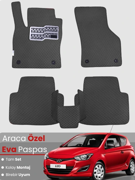 HYUNDAİ i20 (2008-2014) Uyumlu EVA Paspas Tam Set–Araca Özel,Kolay Montaj,Su Geçirmez ürün görseli 1