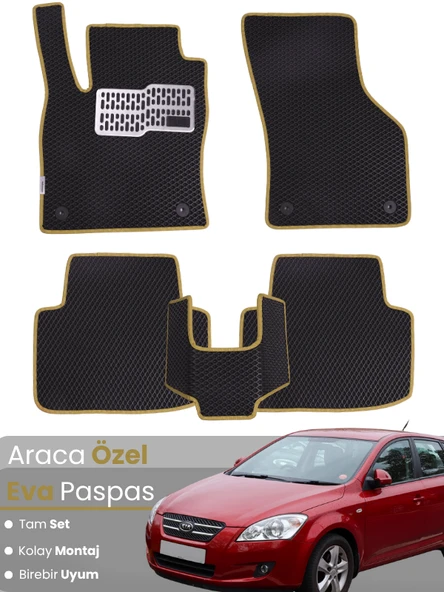 KİA CEED (2007-2011) Uyumlu EVA Paspas Tam Set–Araca Özel,Kolay Montaj,Su Geçirmez ürün görseli 1