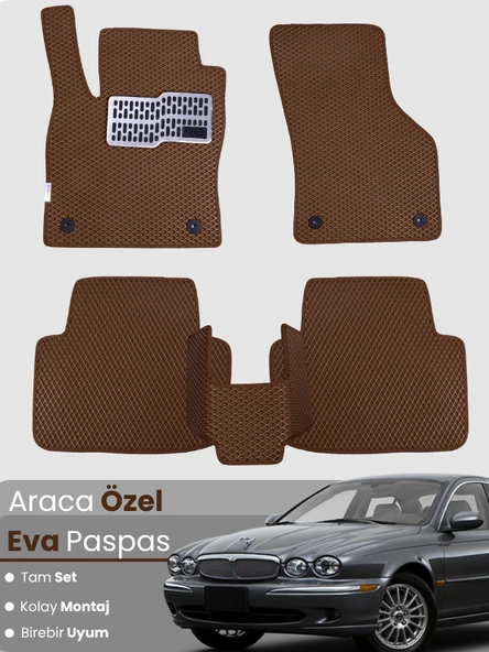 JAGUAR X TYPE (2001-2009) Uyumlu EVA Paspas Tam Set–Araca Özel,Kolay Montaj,Su Geçirmez ürün görseli 1