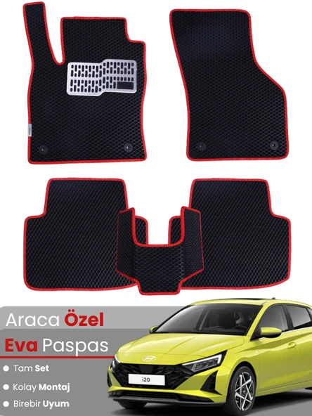 HYUNDAİ i20 (2020-2025) Uyumlu EVA Paspas Tam Set–Araca Özel,Kolay Montaj,Su Geçirmez ürün görseli 1