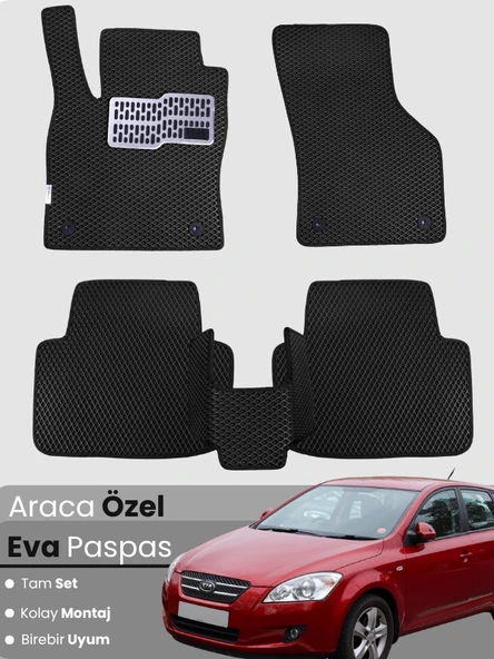 KİA CEED (2007-2011) Uyumlu EVA Paspas Tam Set–Araca Özel,Kolay Montaj,Su Geçirmez ürün görseli 1
