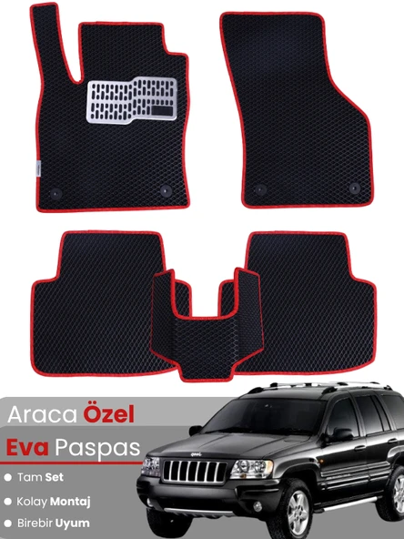 JEEP GRAND CHEROKEE (1999-2005) Uyumlu EVA Paspas Tam Set–Araca Özel,Kolay Montaj,Su Geçirmez ürün görseli 1