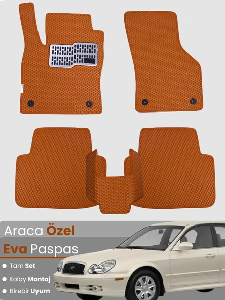 HYUNDAİ SONATA (1998-2005) Uyumlu EVA Paspas Tam Set–Araca Özel,Kolay Montaj,Su Geçirmez ürün görseli 1