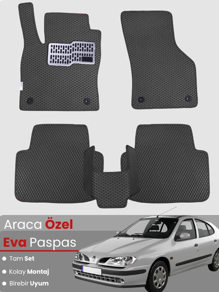 RENAULT MEGANE 1 (1995-2002) Uyumlu EVA Paspas Tam Set–Oto Paspas,Araca Özel ürün görseli 1
