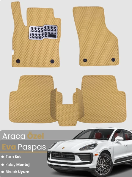 PORSCHE MACAN (2019-2024) Uyumlu EVA Paspas Tam Set–Araca Özel,Oto Paspas ürün görseli 1