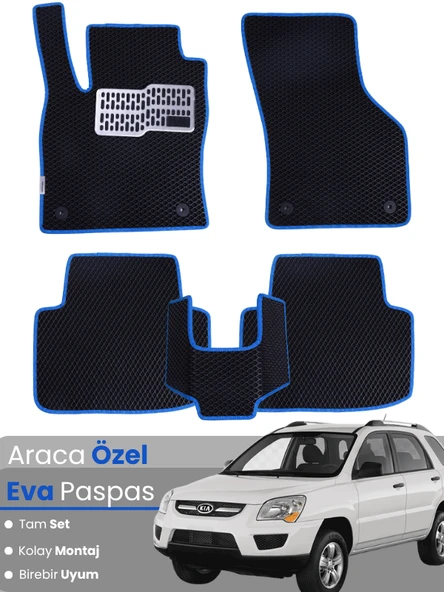 KİA SPORTAGE (2004-2010) Uyumlu EVA Paspas Tam Set–Araca Özel,Kolay Montaj,Su Geçirmez ürün görseli 1