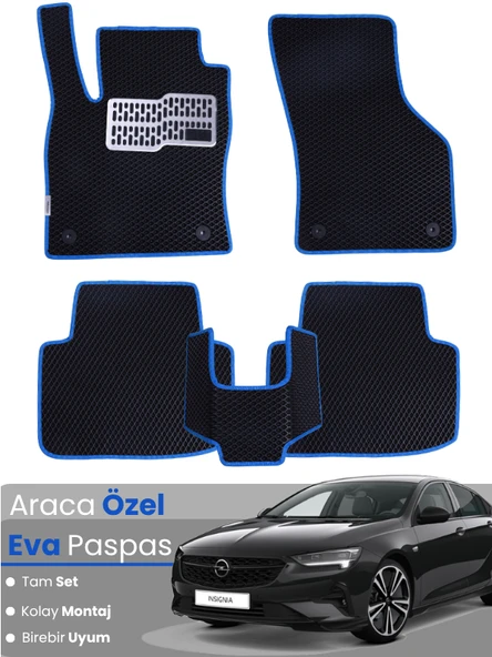 OPEL INSİGNİA (2017-2022) Uyumlu EVA Paspas Tam Set–Araca Özel,Kolay Montaj,Oto Paspas ürün görseli 1
