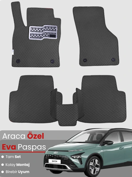 HYUNDAİ BAYON (2021-2025) Uyumlu EVA Paspas Tam Set–Araca Özel,Kolay Montaj,Su Geçirmez ürün görseli 1