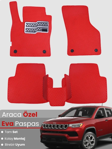 JEEP COMPASS (2017-2025) Uyumlu EVA Paspas Tam Set–Araca Özel,Kolay Montaj,Su Geçirmez ürün görseli 1