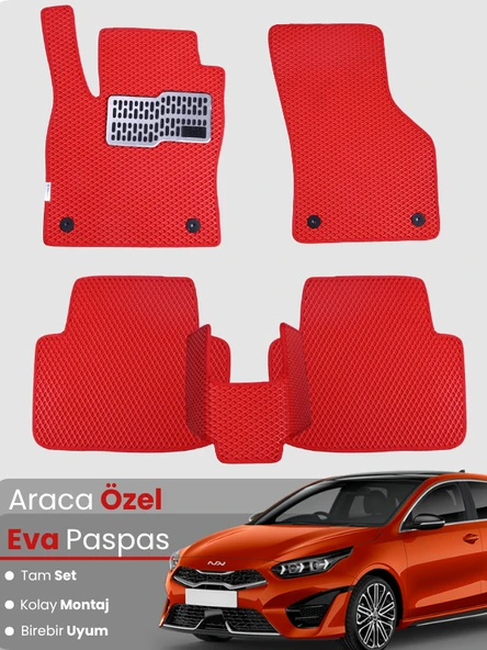 KİA CEED (2019-2025) Uyumlu EVA Paspas Tam Set–Araca Özel,Kolay Montaj,Su Geçirmez ürün görseli 1