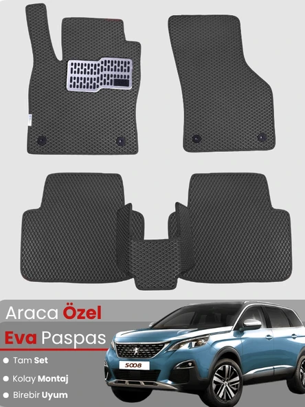 PEUGEOT 5008 (2009-2016) Uyumlu EVA Paspas Tam Set–Araca Özel,Oto Paspas ürün görseli 1